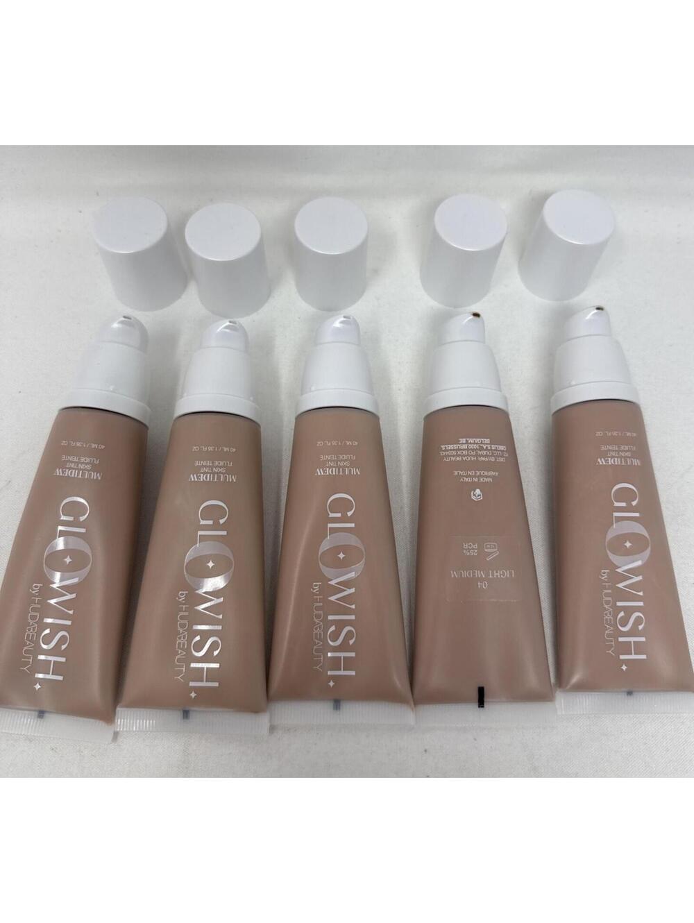 5X GloWish by Huda Beauty Multi Dew Skin Tint * Light Medium* 1.35 oz. CJ#103